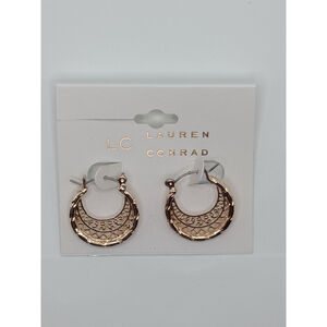 NWT - LC Lauren Conrad – Rose Gold Filigree Hoop
